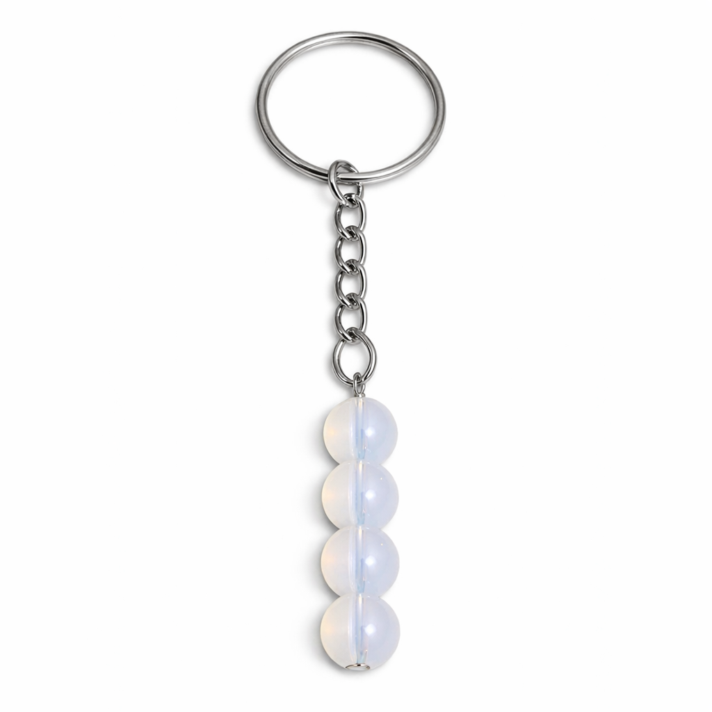 Opalite Beaded Keychain