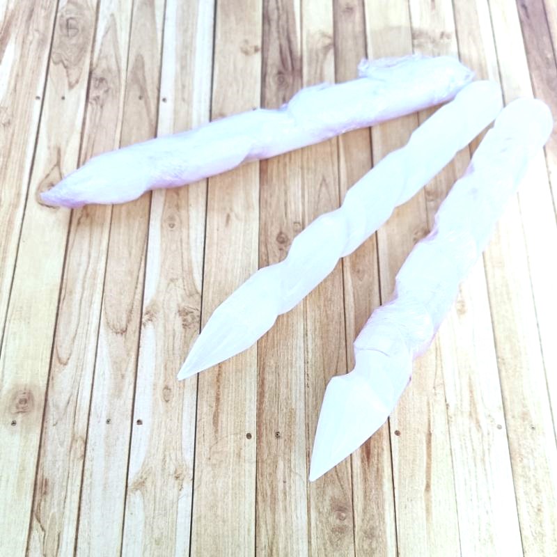 Selenite Pointed Wands for Aura Cleansing, Detox, Purification