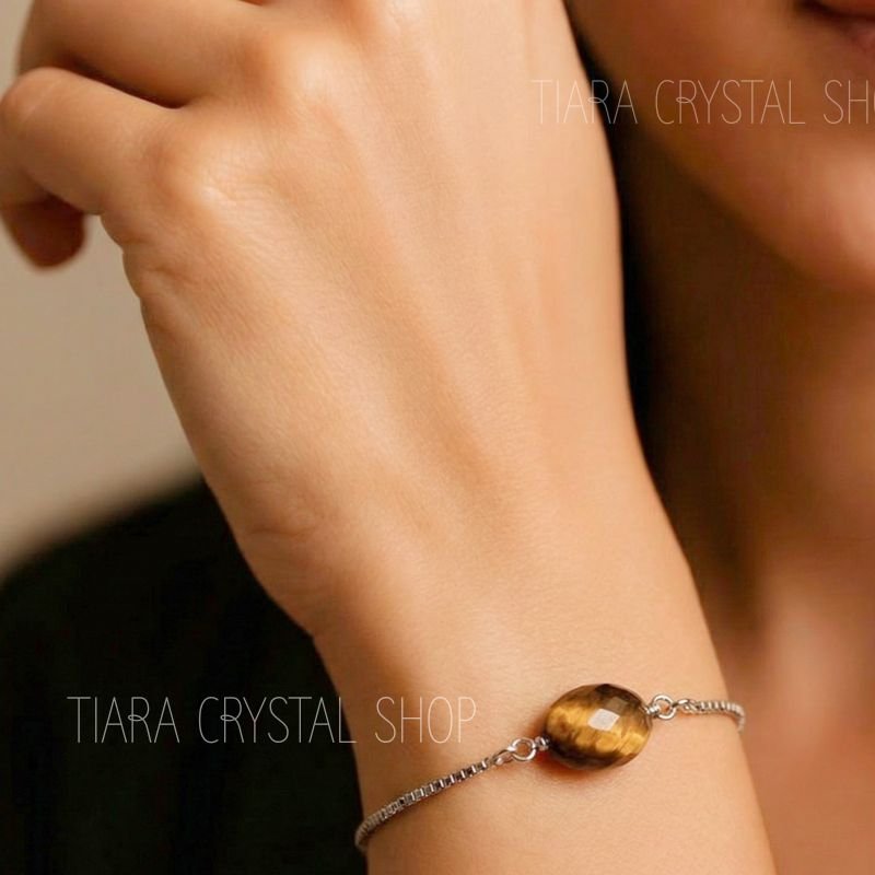 Tiger Eye Adjustable Chain Bracelet