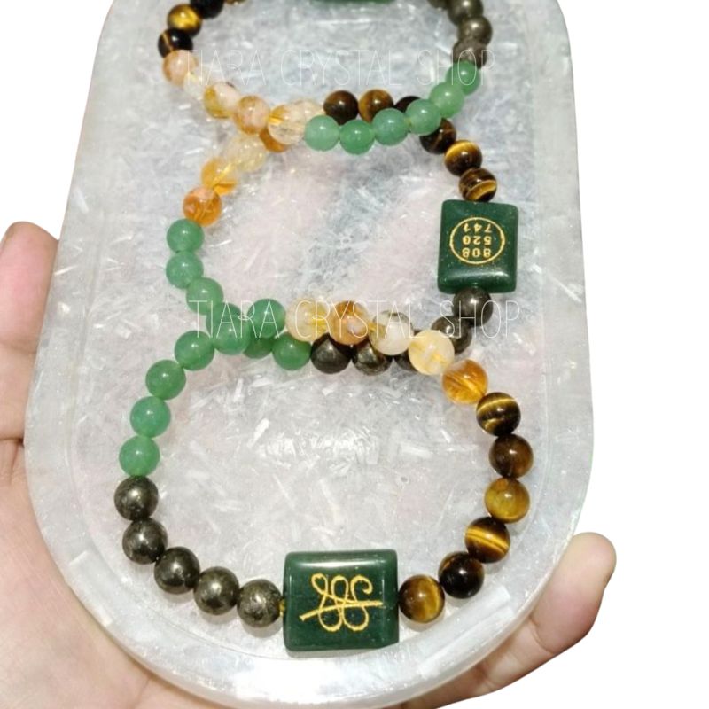 Prosperity 8mm Bracelet with Jade Zibu