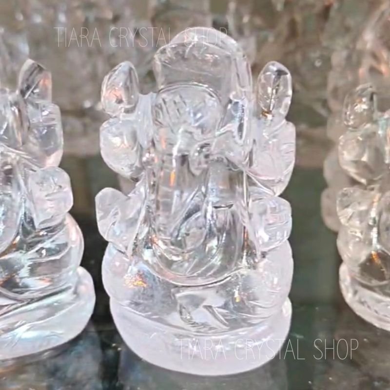 Clear Quartz Ganesha Idol