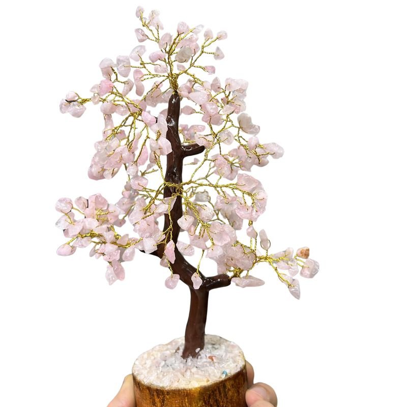 Rose Quartz Tree in 300 Beads for love , harmony and positive energy