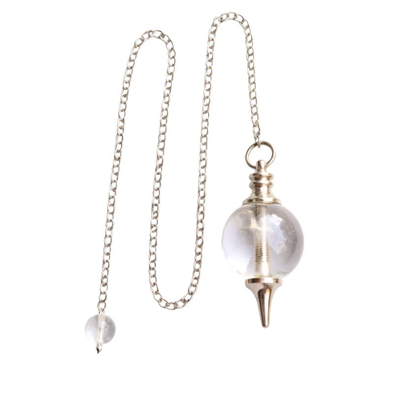 Clear Quartz Ball Pendulum dowser