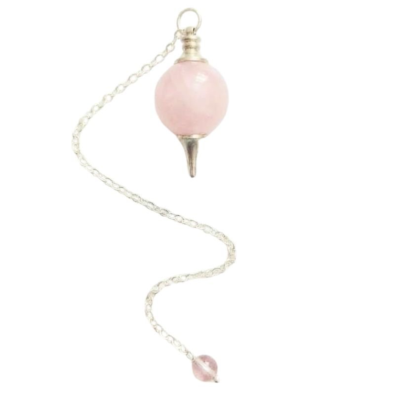 Rose Quartz Ball Pendulum Dowser