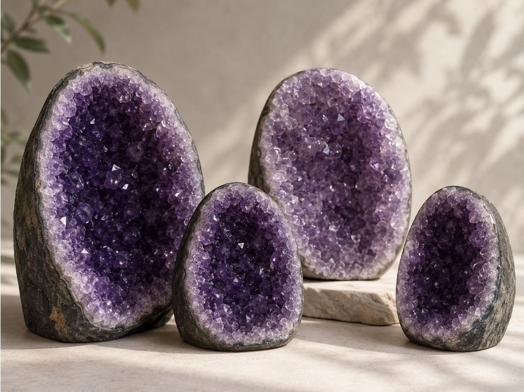 Crystal amethyst geodes