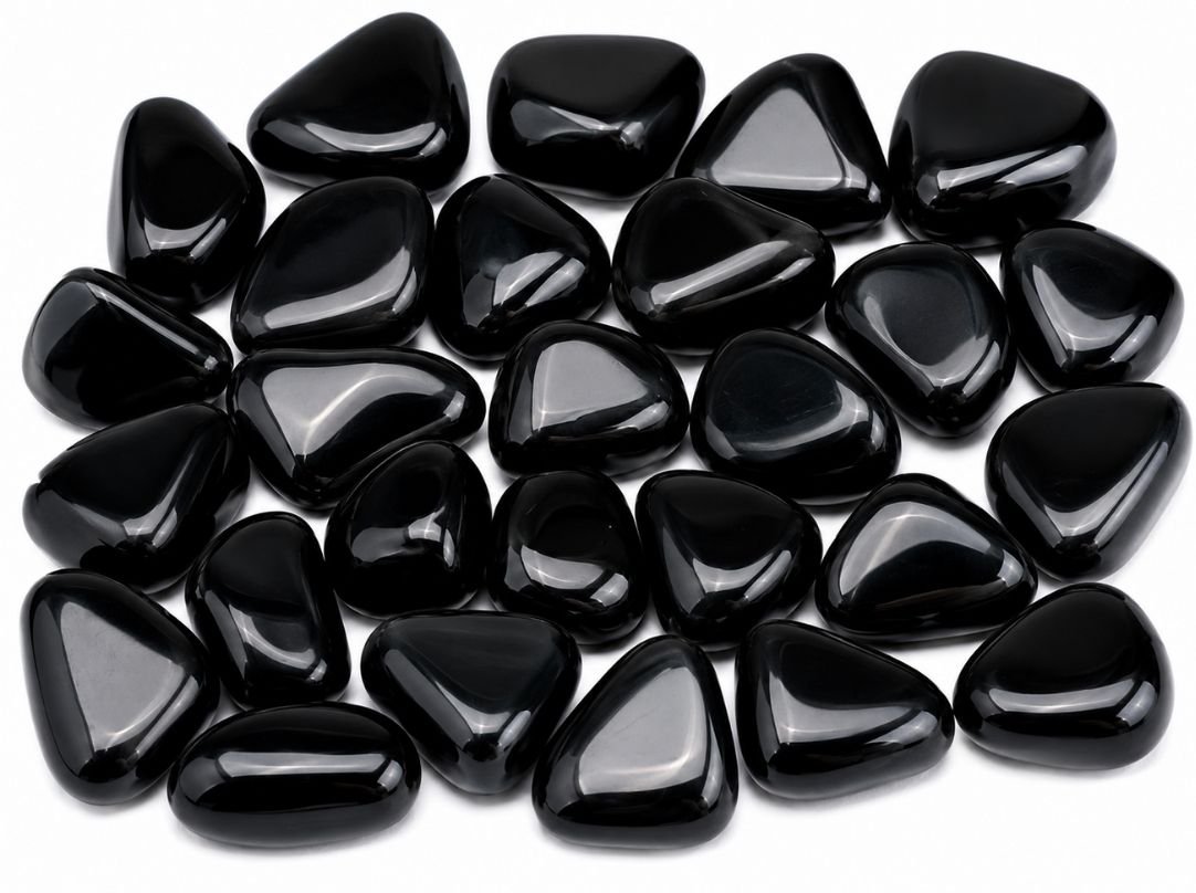 black obsidian tumbles