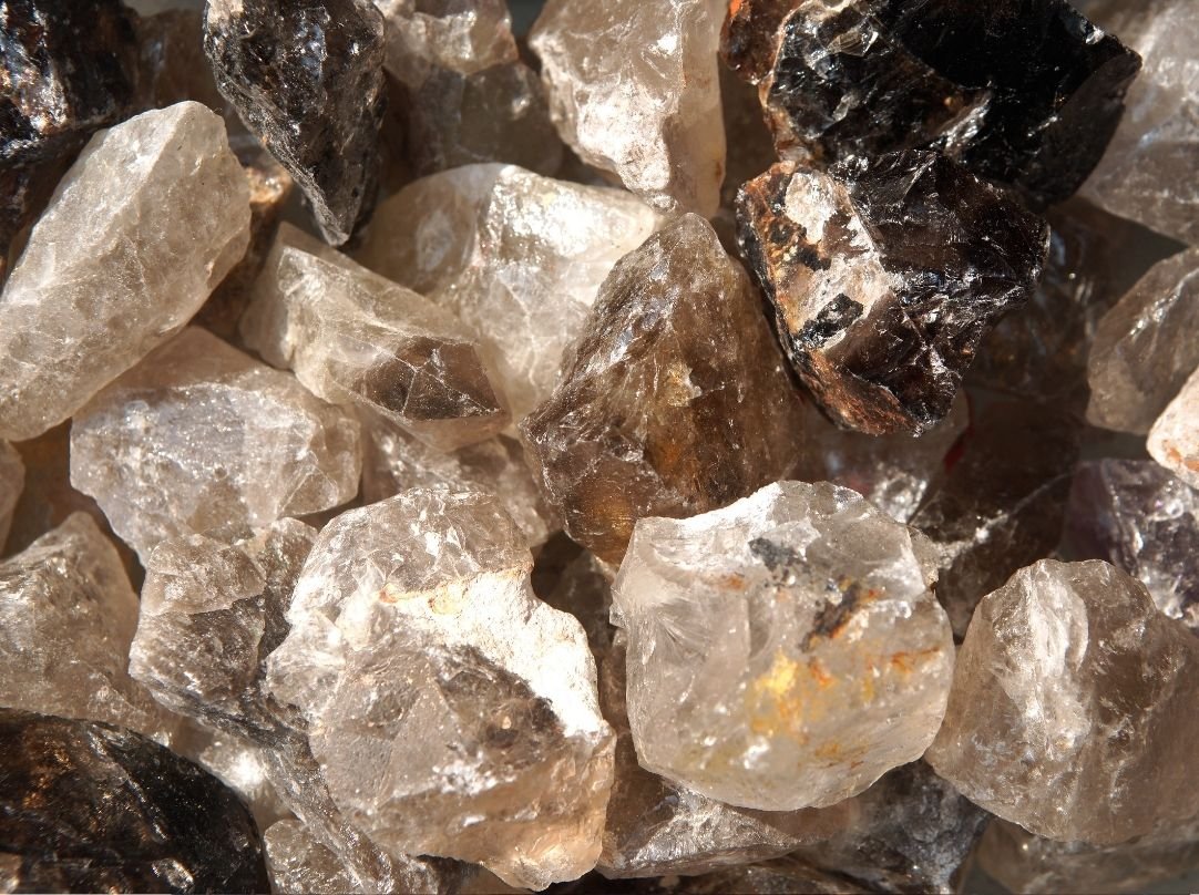 smoky quartz raw stone