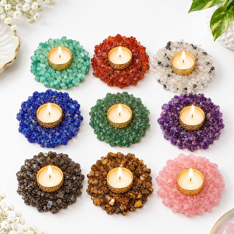 Handmade Crystal Candle Holder Collection