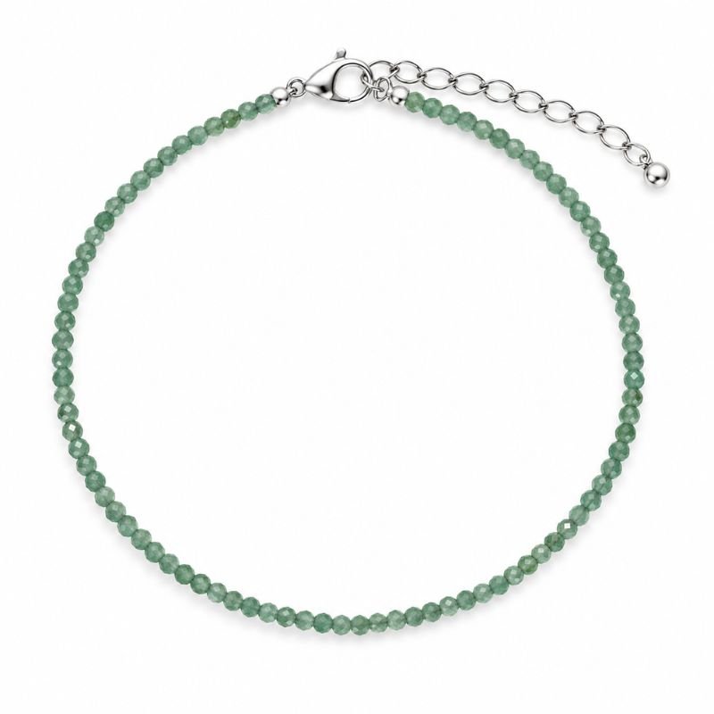 Natural Green Aventurine Crystal Anklet