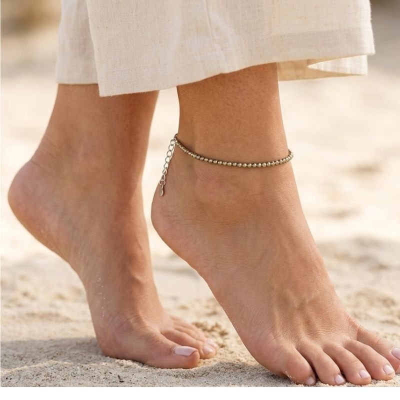 pyrite anklet for women