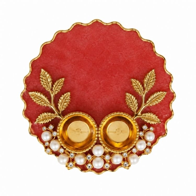 Resin Decorative Mini Pooja Thali 4 Inches